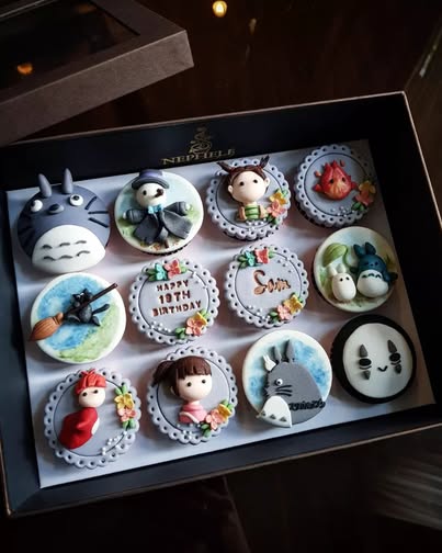 Nephele Cupcake Art custom designs — Studio Ghibli-inspired fondant cupcakes